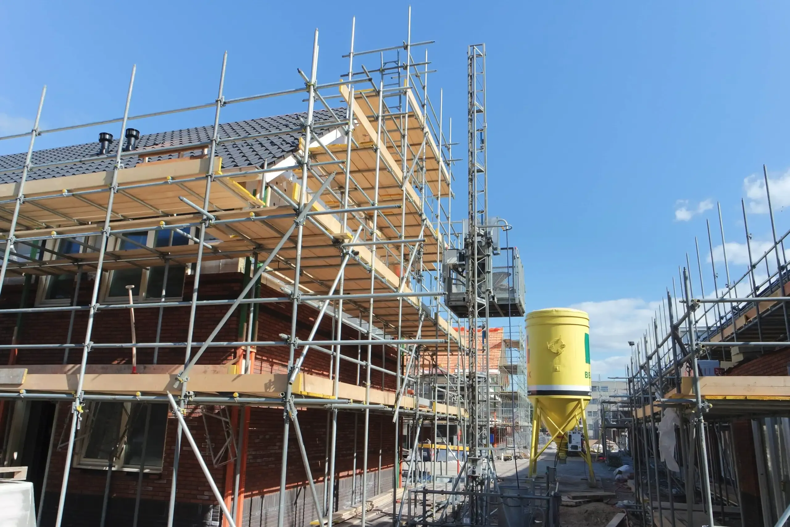 New Build Scaffolding by M.F Scaffold in Scotland