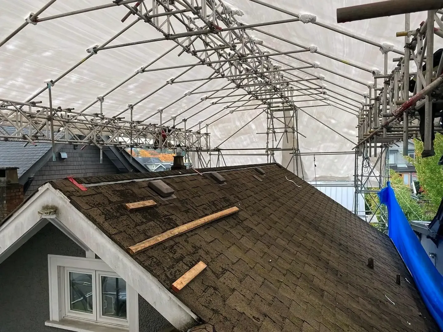 Temporary Roof Structures by M.F Scaffold in Scotland
